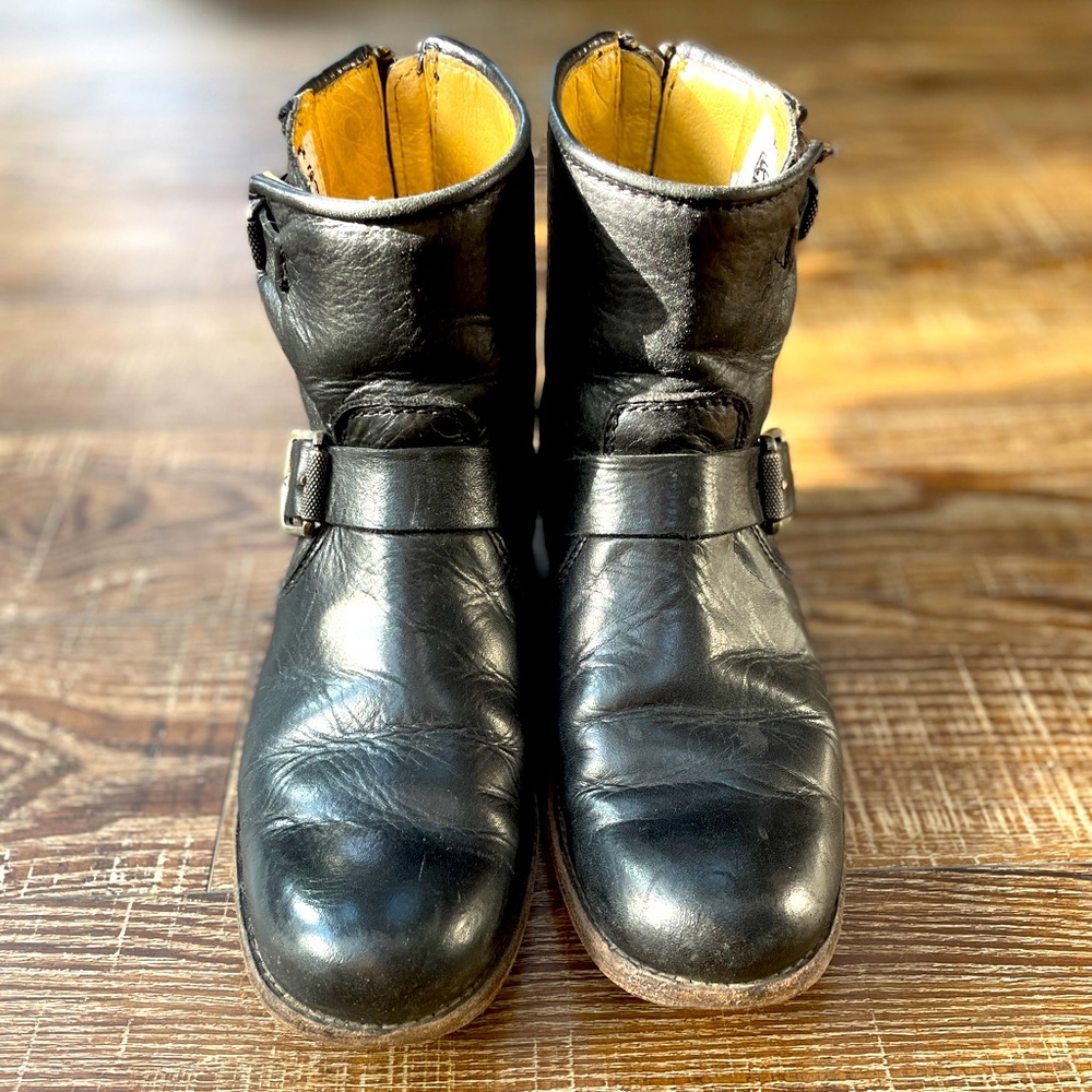 Frye ankle length zip boot. Gently worn for a season.